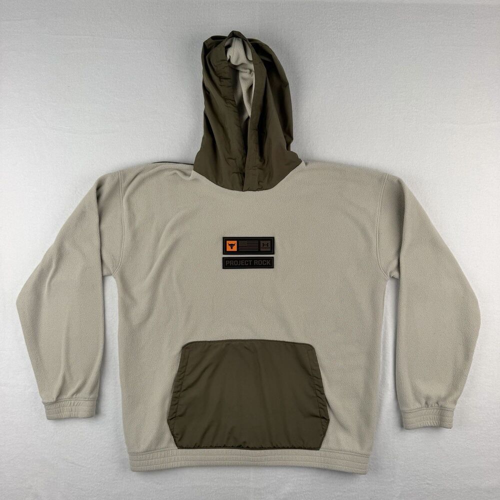 Under Armour Men’s Hoodie Large Project Rock Fleece Hiking Cabin Outdoors